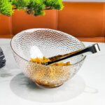 ⁦طقم اطباق اكليريك شفاف 3 قطع بمقاسات مختلفة لحمل وتقديم السلطات والفواكه علي السفرة بشكل شيك⁩ - الصورة ⁦7⁩