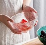 ⁦طقم اطباق اكليريك شفاف 3 قطع بمقاسات مختلفة لحمل وتقديم السلطات والفواكه علي السفرة بشكل شيك⁩ - الصورة ⁦8⁩