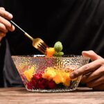 ⁦طقم اطباق اكليريك مطلي باللون العسلي 3 قطع لحمل وتقديم السلطات⁩ - الصورة ⁦7⁩