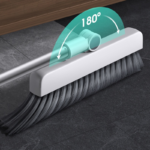 ⁦طقم تنظيف 3 في 1 مقشة وفرشة وجاروف بسنون لسهولة التنظيف بيد معدن دوارة بمقبض مريح لليد⁩ - الصورة ⁦6⁩