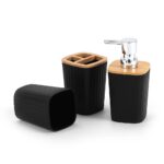 ⁦طقم حمام متكامل 6 قطع للحفاظ علي نظافة وترتيب الحمام بشكل شيك⁩ - الصورة ⁦4⁩