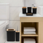 ⁦طقم حمام متكامل 6 قطع للحفاظ علي نظافة وترتيب الحمام بشكل شيك⁩ - الصورة ⁦2⁩