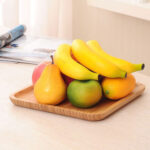 ⁦طقم صواني تقديم 3 قطع بمقاسات مختلفة للفطار والفواكه وفناجين الشاي والقهوة من الخشب⁩ - الصورة ⁦8⁩