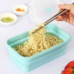 ⁦طقم علب ثلاجة 4 قطع بمقاسات مختلفة سيليكون قابل للطي بغطاء شفاف محكم الغلق⁩ - الصورة ⁦5⁩