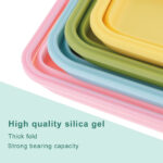 ⁦طقم علب ثلاجة 4 قطع بمقاسات مختلفة سيليكون قابل للطي بغطاء شفاف محكم الغلق⁩ - الصورة ⁦6⁩