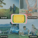 ⁦طقم علب ثلاجة 4 قطع بمقاسات مختلفة سيليكون قابل للطي بغطاء شفاف محكم الغلق⁩ - الصورة ⁦8⁩