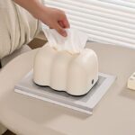 ⁦علبة مناديل شكل سحابة بستوسته داخلية لغرف النوم والليفنج والأطفال من البلاستيك⁩ - الصورة ⁦8⁩