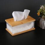علبة مناديل شيك لغرف النوم والليفنج والمكتب من الاكليريك والخشب