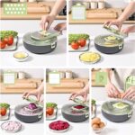 ⁦قطاعة ومبشرة يدوية للخضراوات والفواكه 8 رؤوس⁩ - الصورة ⁦9⁩