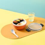 ⁦لانش بوكس 2 دور بغطاء محكم الغلق ومعلقة لسهولة تناول طعام صحي خارج المنزل⁩ - الصورة ⁦3⁩