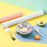 ⁦لانش بوكس 2 دور بغطاء محكم الغلق ومعلقة لسهولة تناول طعام صحي خارج المنزل⁩ - الصورة ⁦5⁩