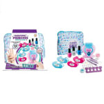 ⁦لعبة شنطة طلاء الأظافر 14 قطعة بألوان مانكير وجليتر واستيكر برسومات مختلفة للبنات⁩ - الصورة ⁦4⁩