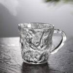 ⁦طقم كوبايات زجاج كريستال 6 قطع لشرب وتقديم المشروبات الباردة والساخنة بيد⁩ - الصورة ⁦4⁩