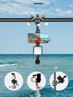 ⁦مجموعة تصوير احترافية ترايبود مع حامل للموبايل وكشاف اضاءه ليد وميكروفون بريموت كنترول للتصوير عن بعد⁩ - الصورة ⁦11⁩