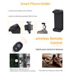 ⁦مجموعة تصوير احترافية ترايبود مع حامل للموبايل وكشاف اضاءه ليد وميكروفون بريموت كنترول للتصوير عن بعد⁩ - الصورة ⁦3⁩