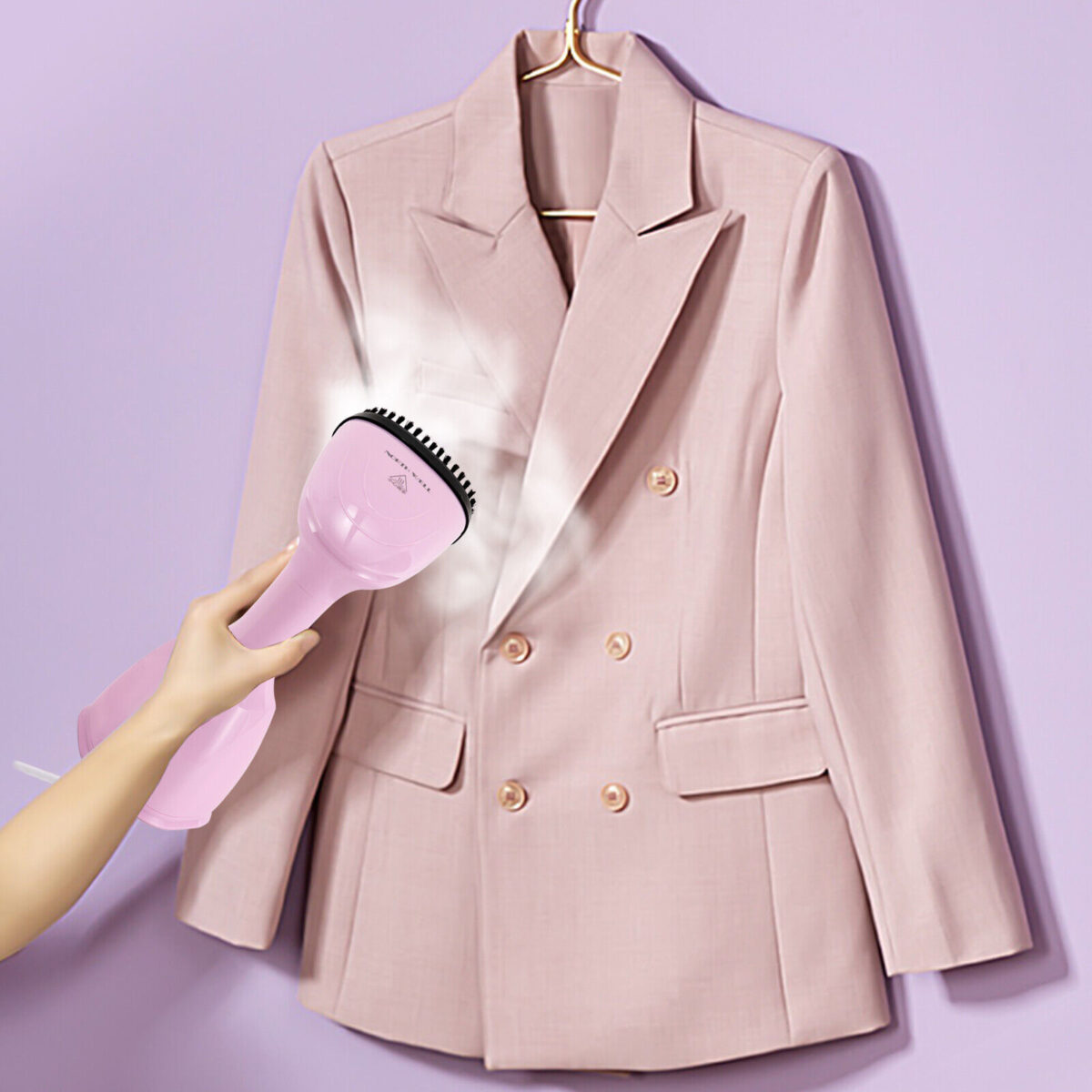 ⁦مكواة بخار كهربائية بخزان 280 ملي لكي الملابس والمفروشات محمولة للسفر 1500 واط⁩ - الصورة ⁦2⁩