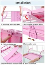 ⁦منشر غسيل حائطي لتجفيف الملابس قابل للفرد بأرفف قابلة للإزالة سهل التعليق⁩ - الصورة ⁦4⁩