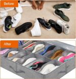 ⁦منظم احذية وتربروف يحمل حتي 10 ازواج بغطاء شفاف للحماية من الاتربه ولسهولة الرؤية والاختيار بيد⁩ - الصورة ⁦4⁩
