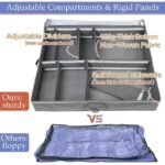 ⁦منظم احذية وتربروف يحمل حتي 10 ازواج بغطاء شفاف للحماية من الاتربه ولسهولة الرؤية والاختيار بيد⁩ - الصورة ⁦8⁩