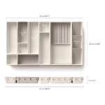 ⁦منظم ادراج مقسم 12 خانة لتنظيم الميكب والكريمات والاكسسورات سهل التركيب من البلاستيك⁩ - الصورة ⁦3⁩