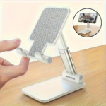 ⁦حامل موبايل مكتبي بزاوية وارتفاع قابلين للتعديل وقابل للطي مناسب لجميع انواع الهواتف⁩ - الصورة ⁦4⁩