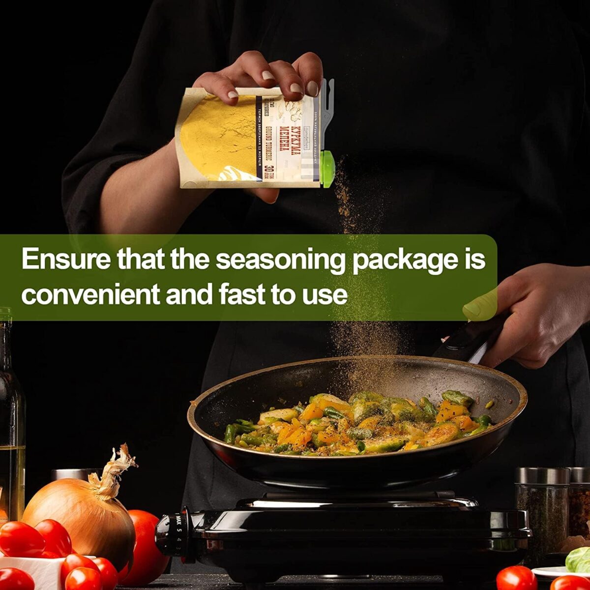 ⁦حامل ومنظم اكياس توابل مقسم 10 خانات مع اغطية بفتحات مختلفة لسهولة الاستخدام سهل التركيب والتنظيف⁩ - الصورة ⁦9⁩