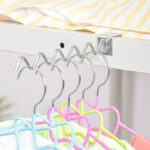 شماعة معدن لتعليق شماعات الملابس والشنط داخل وخارج الدواليب يثبت علي الأرفف