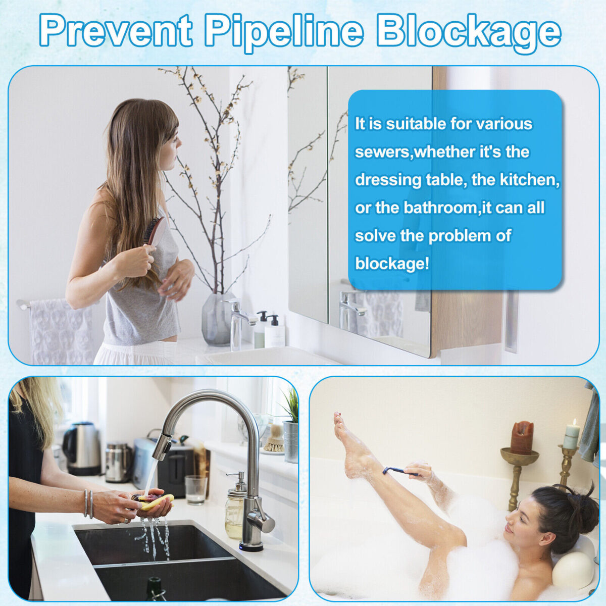 ⁦شريط شبكي لمنع انسداد البلاعات والبانيو والاحواض ذاتي اللصق وقابل للقص حسب الحاجه⁩ - الصورة ⁦11⁩