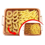 ⁦صينية تحمير بدون زيوت في الفرن مع مصفاه شبكية لعمل اكل صحي شهي⁩ - الصورة ⁦2⁩