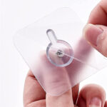 ⁦طقم 5 قطع هوك شفاف ذاتي اللصق بديل للمسامير لتعليق أدوات الحمام والمطبخ⁩ - الصورة ⁦7⁩