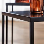 ⁦طقم ترابيزات قطعتين بمقاسات مختلفة قابل للتكديس للريسبشن والدريسنج والمكتب من المعدن⁩ - الصورة ⁦4⁩