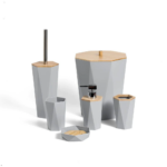 ⁦طقم حمام شيك 6 قطع متكامل للحفاظ علي ترتيب وتنظيم الحمام⁩ - الصورة ⁦2⁩