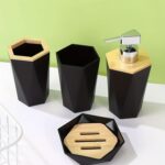 ⁦طقم حمام شيك 6 قطع متكامل للحفاظ علي ترتيب وتنظيم الحمام⁩ - الصورة ⁦3⁩