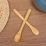 ⁦طقم معالق خشب صغيرة 4 قطع للشاي والسكر والقهوه والتوابل والعسل⁩ - الصورة ⁦2⁩