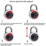 ⁦قفل أمان بدون مفاتيح برقم سري محدد غير قابل للتعديل لشنط السفر والأبواب⁩ - الصورة ⁦4⁩