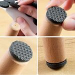 ⁦مانع انزلاق 16 قطعة لرجل الكرسي وخدش الباركيه من الجلد⁩ - الصورة ⁦2⁩