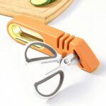 ⁦مسن يدوي 4 في 1 للسكاكين والمقصات ب 3 درجات مختلفة ومقبض يد لسهولة الأستخدام⁩ - الصورة ⁦4⁩