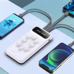 ⁦باور بانك 2*1 بشاشة ديجيتال و كشاف لشحن اربع اجهزة في وقت واحد بلصق مطاطي لتثبيته علي الموبايل 10000 ملي امبير⁩ - الصورة ⁦8⁩