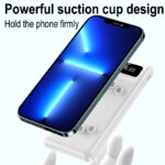 ⁦باور بانك 2*1 بشاشة ديجيتال و كشاف لشحن اربع اجهزة في وقت واحد بلصق مطاطي لتثبيته علي الموبايل 10000 ملي امبير⁩ - الصورة ⁦2⁩