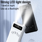 ⁦باور بانك 2*1 بشاشة ديجيتال و كشاف لشحن اربع اجهزة في وقت واحد بلصق مطاطي لتثبيته علي الموبايل 10000 ملي امبير⁩ - الصورة ⁦5⁩