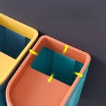 ⁦حامل  فرش ومعجون الاسنان بفتحات للتصفية يعلق علي الحائط بلصق دبل فيس⁩ - الصورة ⁦5⁩