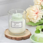 شمعة علي شكل وردة في كوب زجاجي برائحة مميزة لتعطير المنزل