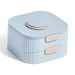 ⁦قالب مكعبات ثلج 2 دور علي شكل علبة لتبريد العصائر و المشروبات بغطاء محكم الغلق⁩ - الصورة ⁦4⁩