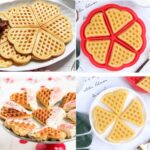 ⁦قالب سيليكون مقسم الي 5 اجزاء لعمل الوافل والبسكويت والبان كيك قابل للدخول في المايكرويف والفرن⁩ - الصورة ⁦3⁩