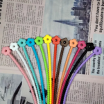 ⁦منظم اسلاك وكابلات سيليكون 3 قطع قابلة للطي⁩ - الصورة ⁦9⁩