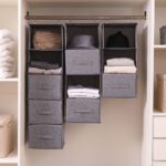 منظم دولاب 5 دور قابل للفصل الي جزئين لتخزين الملابس مزود بهوك لسهولة التعليق