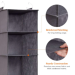 ⁦منظم دولاب 5 دور قابل للفصل الي جزئين لتخزين الملابس مزود بهوك لسهولة التعليق⁩ - الصورة ⁦2⁩