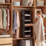 ⁦منظم دولاب 5 دور قابل للفصل الي جزئين لتخزين الملابس مزود بهوك لسهولة التعليق⁩ - الصورة ⁦5⁩