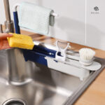 ⁦منظم وحامل لليفة والصابون مع رف للفوط بفتحات لتصريف الماء للمطبخ والحمام⁩ - الصورة ⁦7⁩