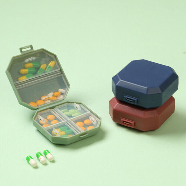 منظم يومي محمول لحبوب الدواء و الفيتامينات 6 خانات مناسب للخروج و السفر